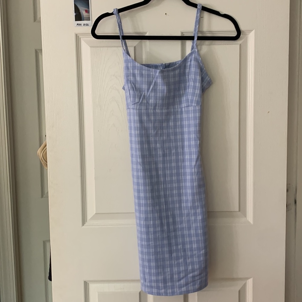 Brandy Melville blue checkered dress